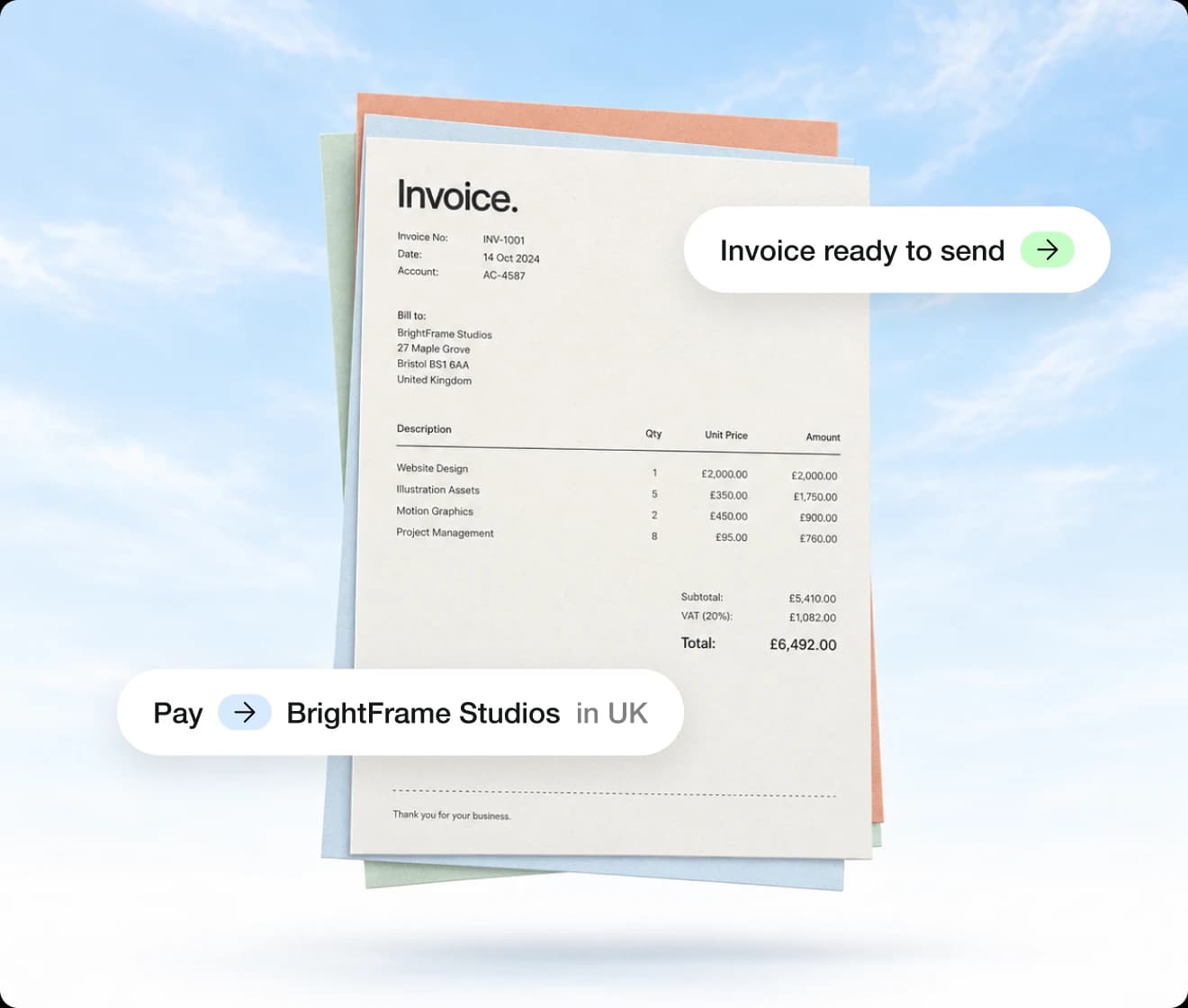 reallyfinal invoice illustration with stacked paper invoices